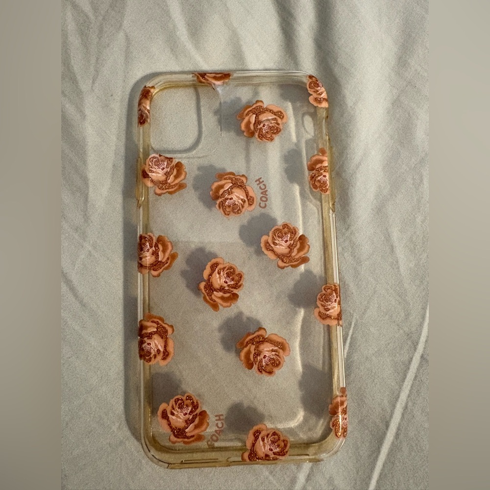 Coach Iphone 11 Cream and Pink Floral Phone Case